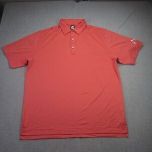 FootJoy Polo Shirt Mens XL Coral Golf Short Sleeve Logo Preppy